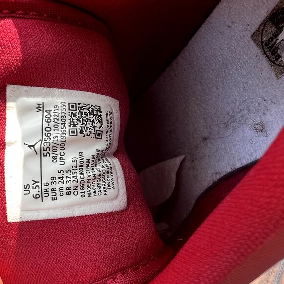 Nike Air Jordan 1 Retro Low GS Noble Red 2020 Men's Shoes - Size 6.5 - Ships Now - Picture 7 of 8